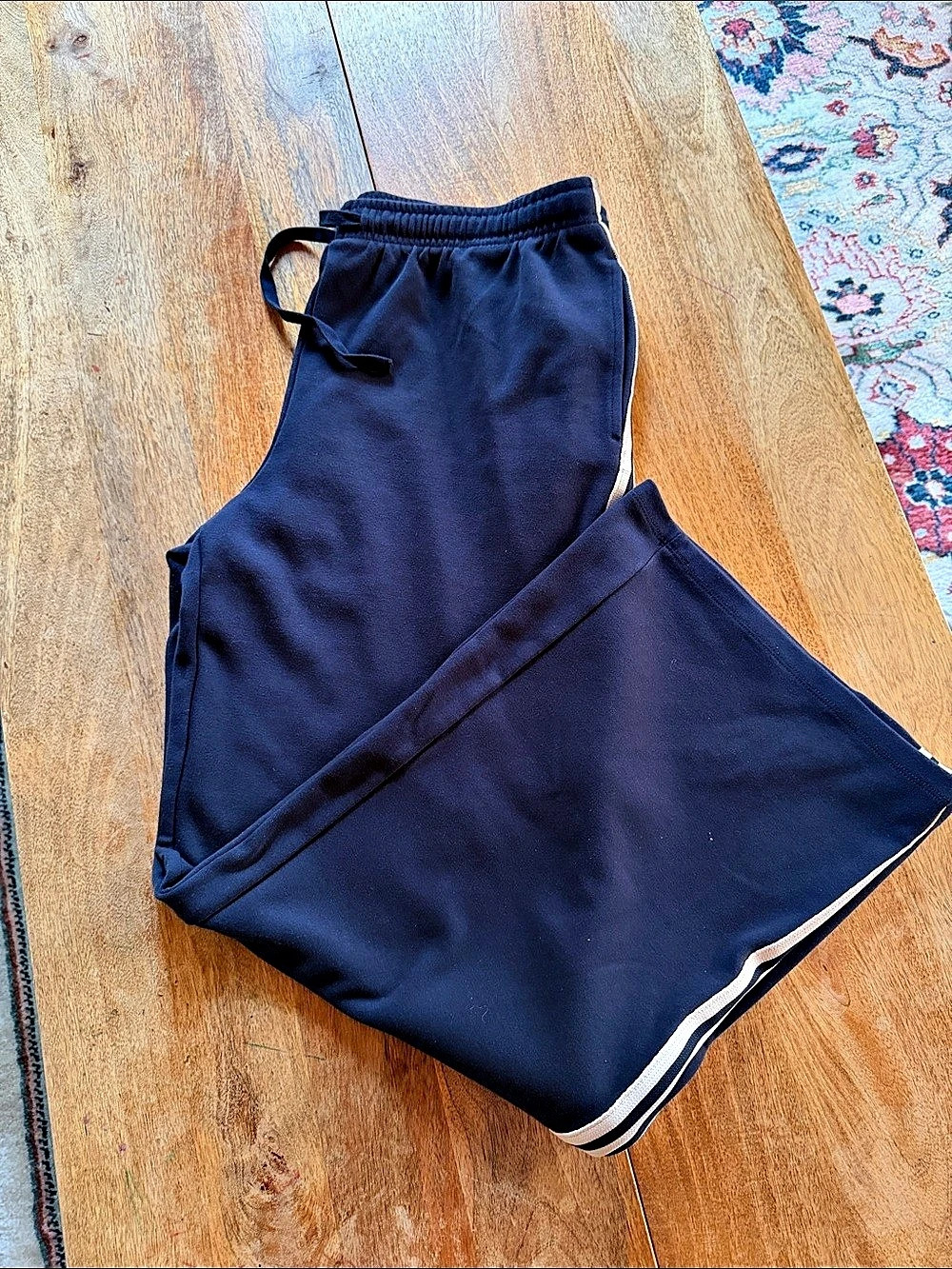Z Supply Breakaway Navy Striped Track Pant / Sweat Pants Women’s Large